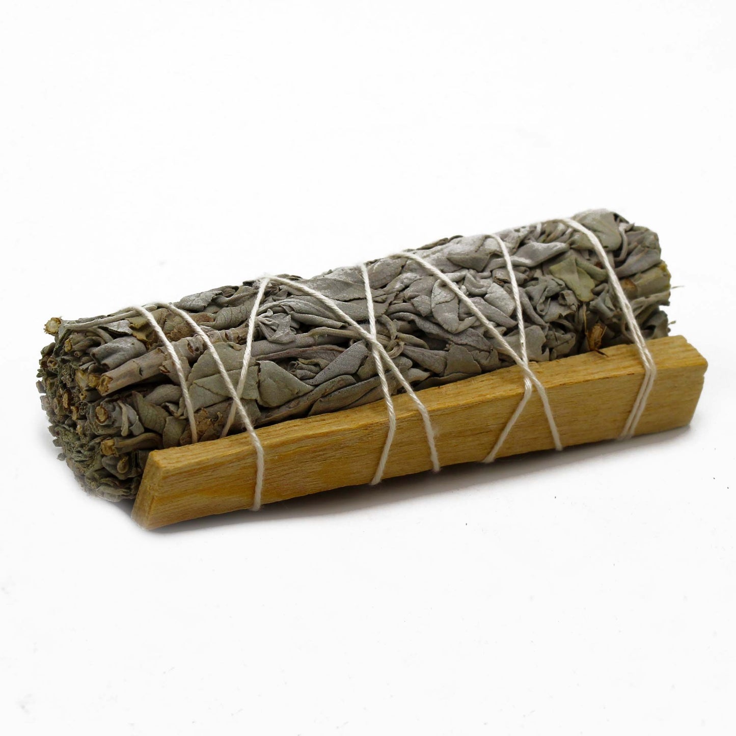 Atados de Hierba de Salvia Blanca y Palo Santo (10cm)