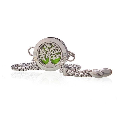 Pulsera de Cadena de Aromaterapia con Árbol de la Vida (20mm)