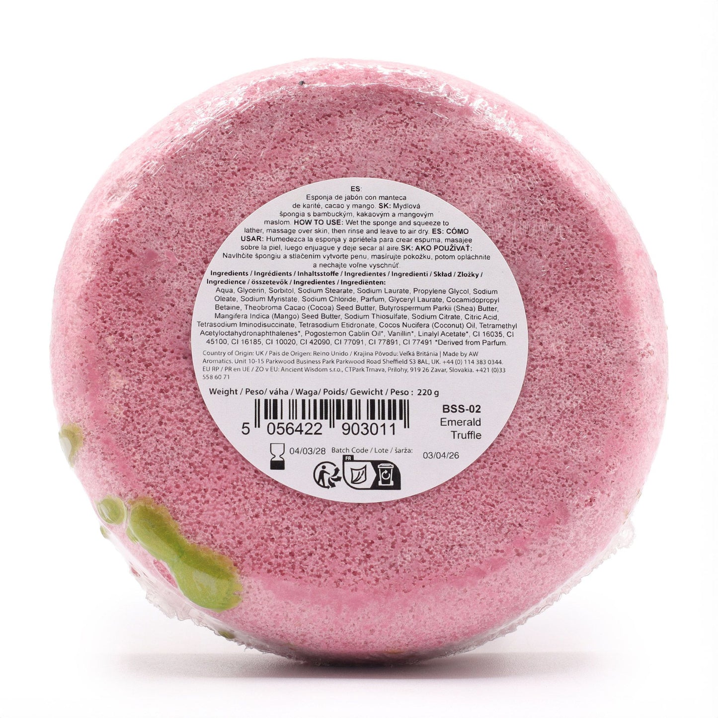 sponja con Jabón 2 en 1 Exfoliante de Mantequilla – Emerald Truffle