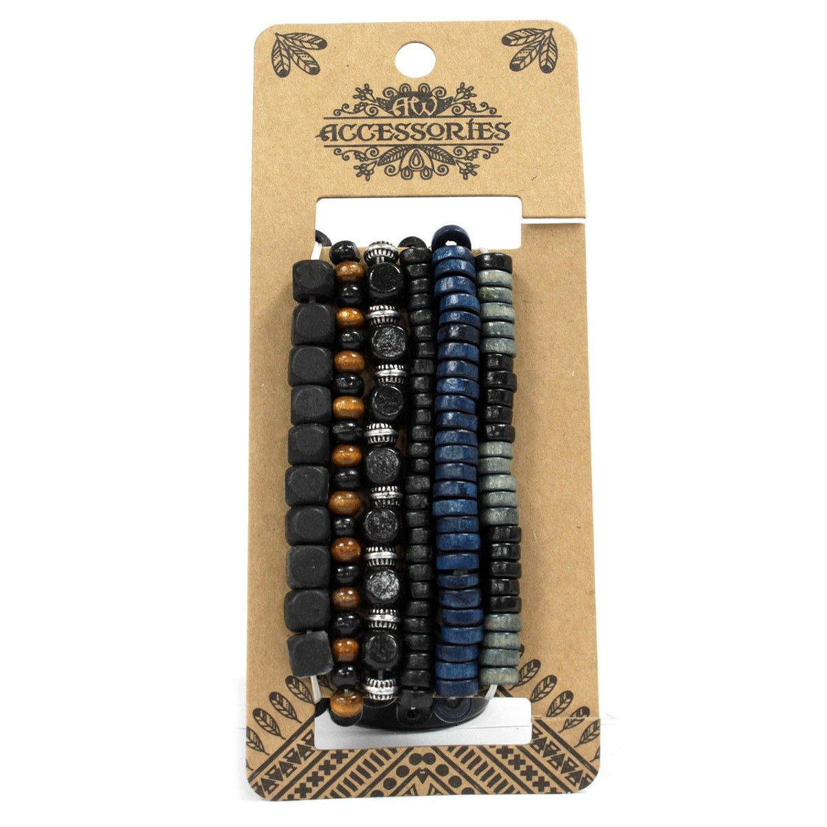 Set de Pulseras de Hombre - Tonos Azules (diseño aleatorio)