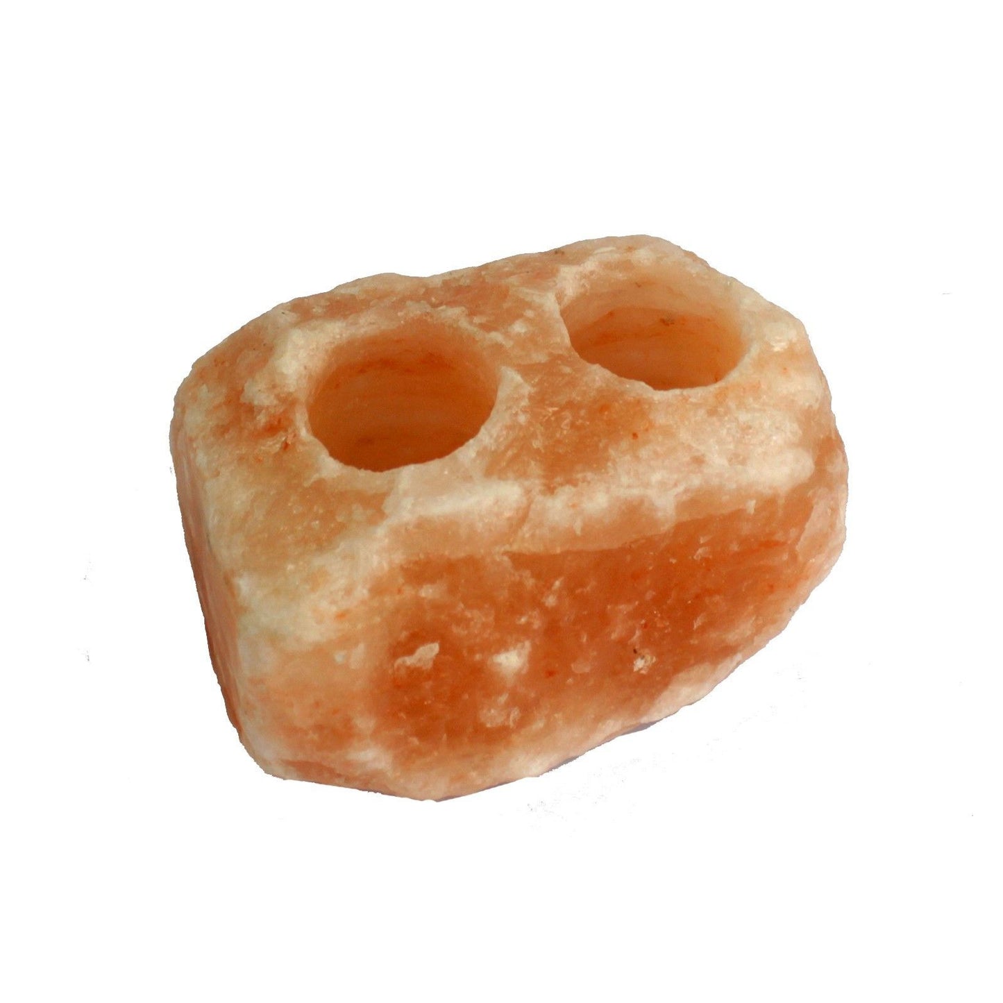 Portavelas Doble de Sal Natural (2-2,5 kg)