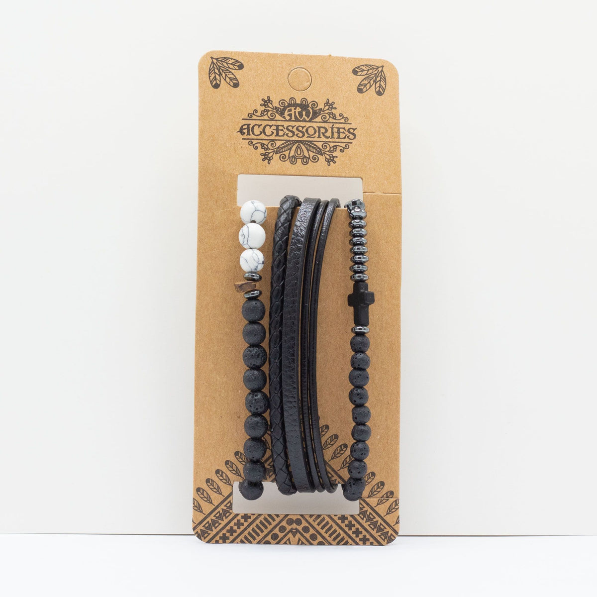 Set de Pulseras para Hombre - Negros Urbanos