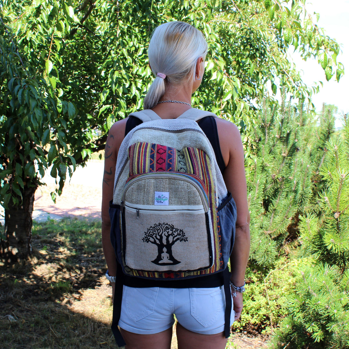 Mochila Grande de Cáñamo - Árbol Bodhi