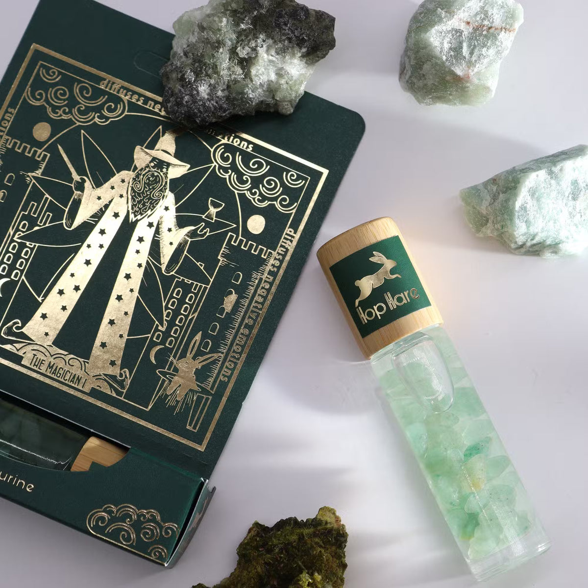 Aceite Esencial en Roll On "El Mago" de Hop Hare con Aventurina Verde