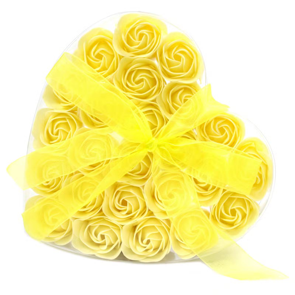 Set de 24 Flores de Jabón de Rosas Amarillas