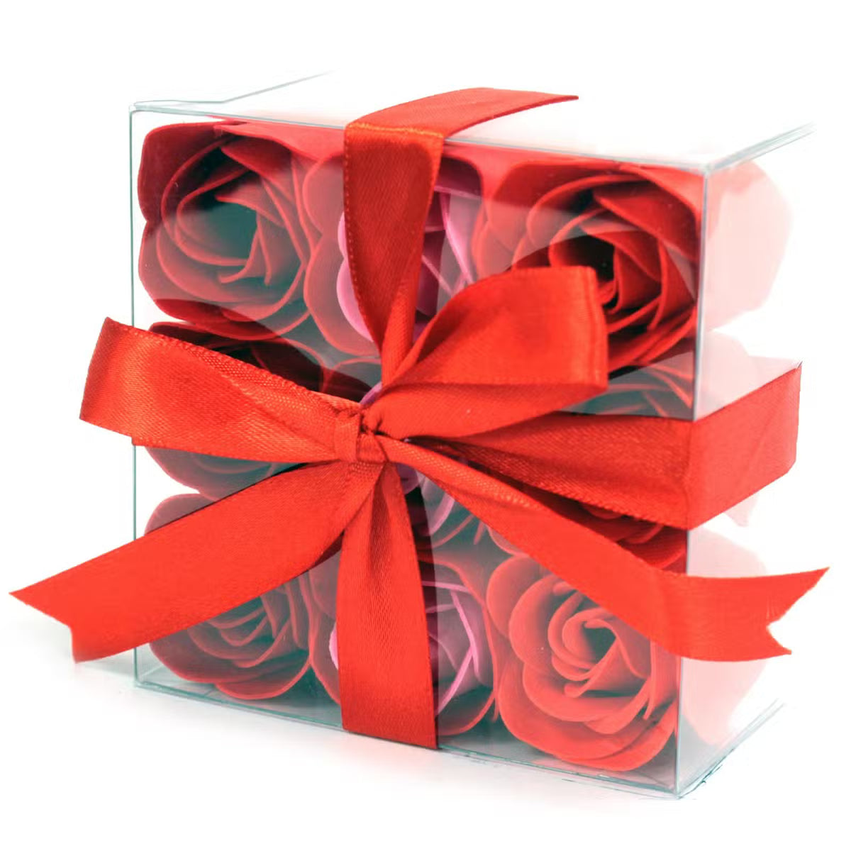 Set de 9 Flores de Jabón Fragancia a Rosas Rojas
