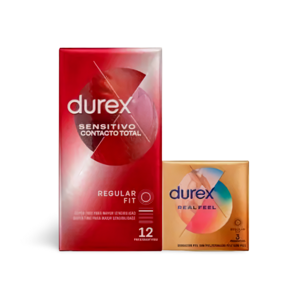 Durex Preservativos Sensitivo Control Total 12 + Real Feel 3 Promo
