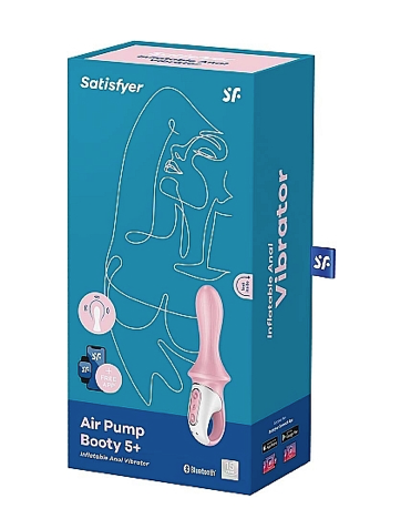 Satisfyer Air Pump Booty 5+ Vibrador Anal Inflable Rojo