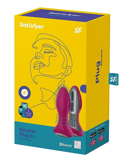 Satisfyer Rotator Plug 2+ Plug Vibrator Fucsia con App