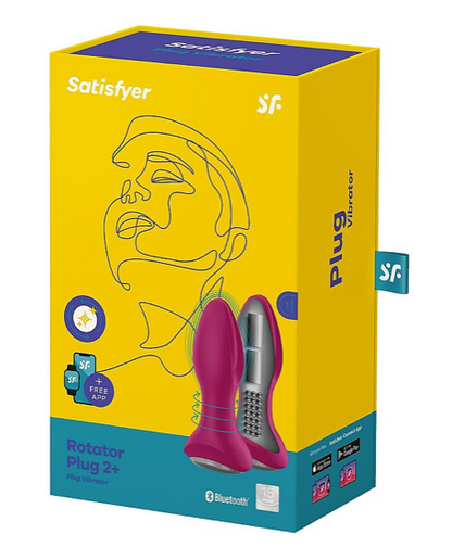 Satisfyer Rotator Plug 2+ Plug Vibrator Fucsia con App