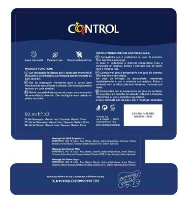 Control Gel De Masaje Kit De Viaje (3x50 ml)