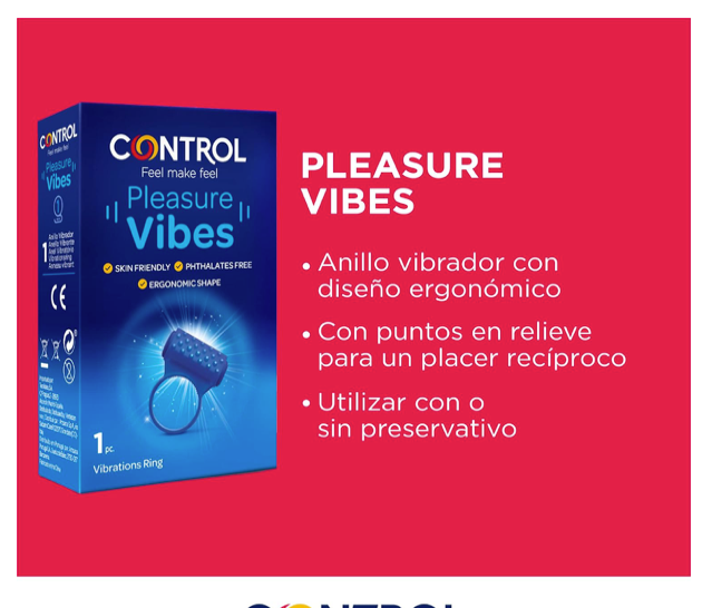 Control Pleasure Anillo Vibrador Vibes (1 Unid)