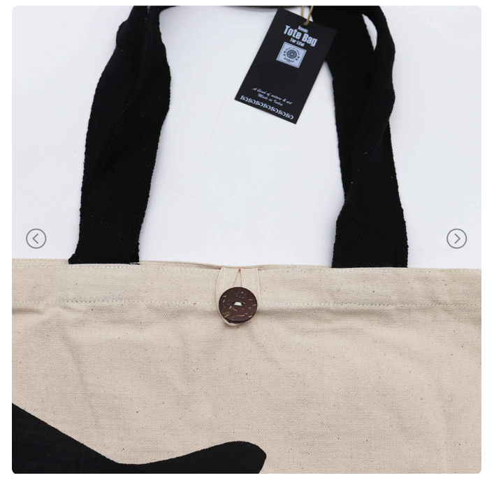 Bolso de Tela Nomad con Figura de Gato negro 10oz (36x43x10cm)