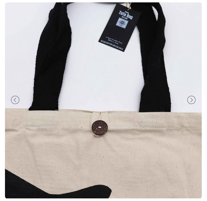 Bolso de Tela Nomad con Figura de Gato negro 10oz (36x43x10cm)