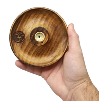 Disco Porta Incienso para Conos y Varillas con Figura Om