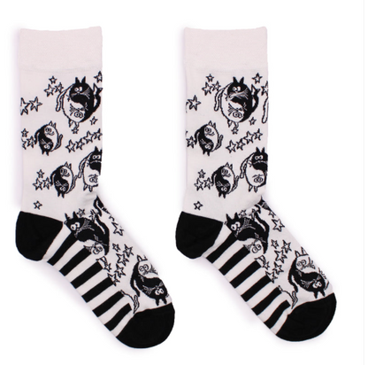Calcetines Largos Hop Hare Liebre Ying Yang Con Lata (41-46)