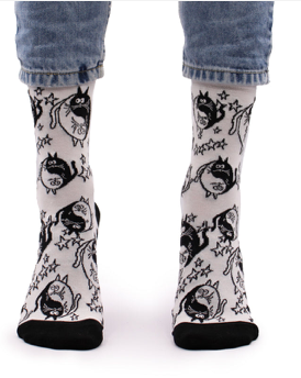 Calcetines Largos Hop Hare Liebre Ying Yang Con Lata (41-46)