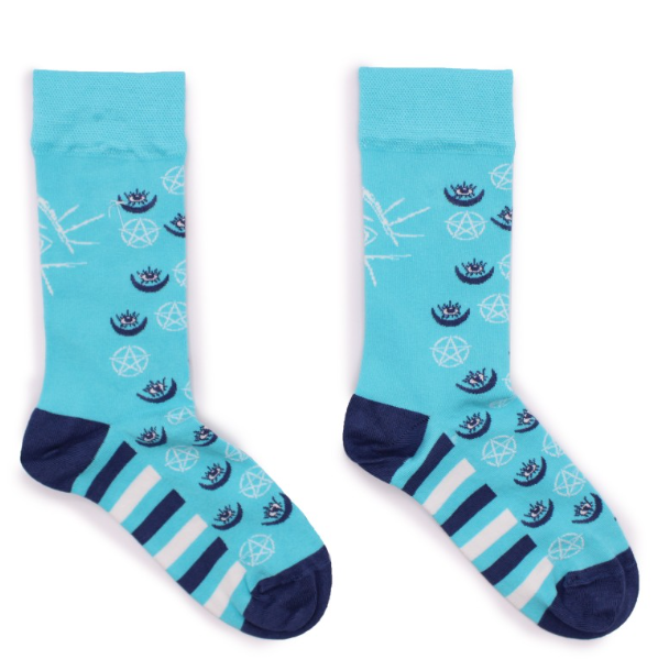 Calcetines Largos Hop Hare Pentagrama y Ojo Con Lata (41-46)