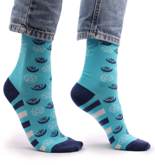 Calcetines Largos Hop Hare Pentagrama y Ojo Con Lata (41-46)