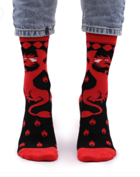 Calcetines Largos Hop Hare Dragon Rojo en Lata (41-46)