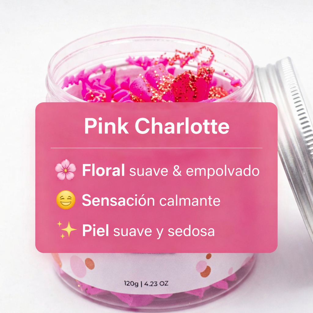 Jabón de Crema Batida  Pink Charlotte 120g – Aroma Floral Suave y Relajante