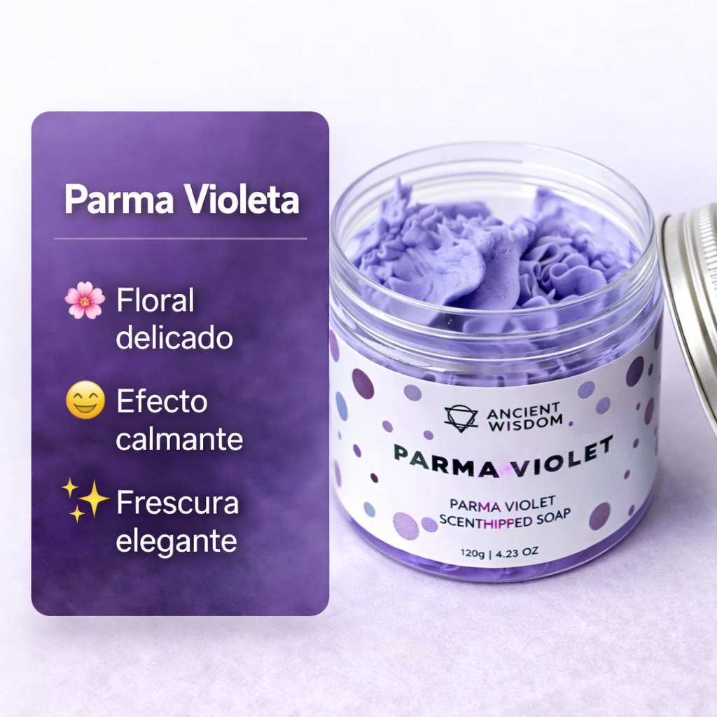 Jabón de Crema Batida  Parma Violeta 120g – Aroma Floral Delicado y Relajante