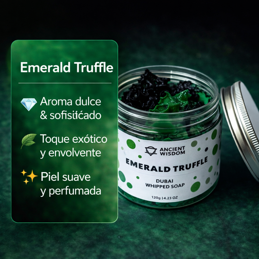 Jabón de Crema Batida Trufa Esmeralda 120g – Aroma Dulce, Intenso y Sofisticado