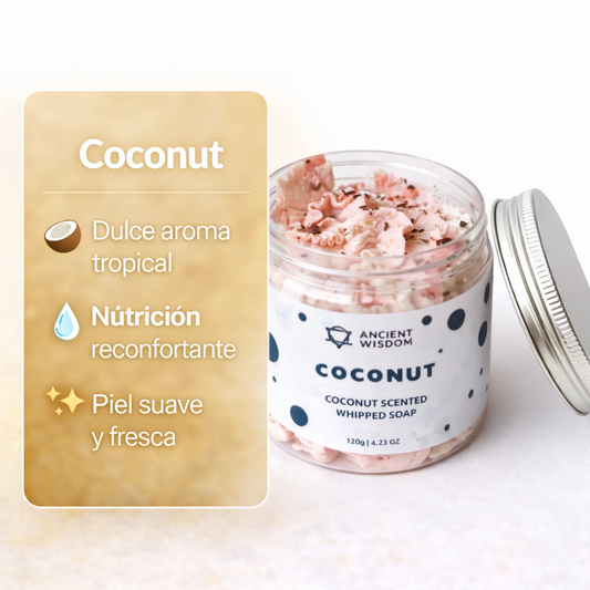 Jabón de Crema Batida de Coco 120g – Aroma Dulce Tropical y Nutritivo