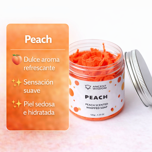 Jabón de Crema Batida de Melocotón 120g – Aroma Dulce, Fresco y Revitalizante