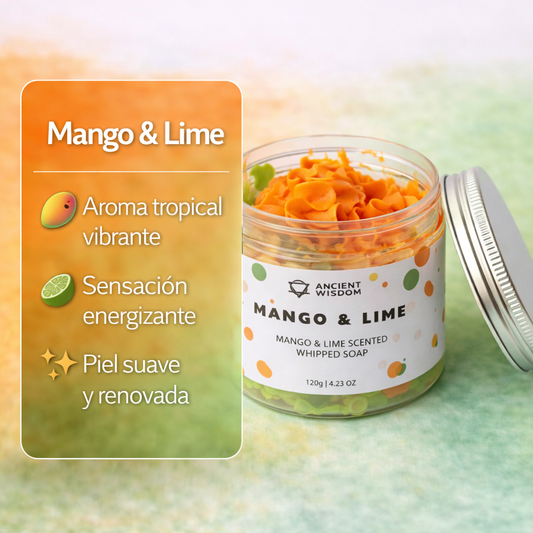 Jabón de Crema Batida Mango & Lima 120g – Aroma Tropical, Fresco y Energizante