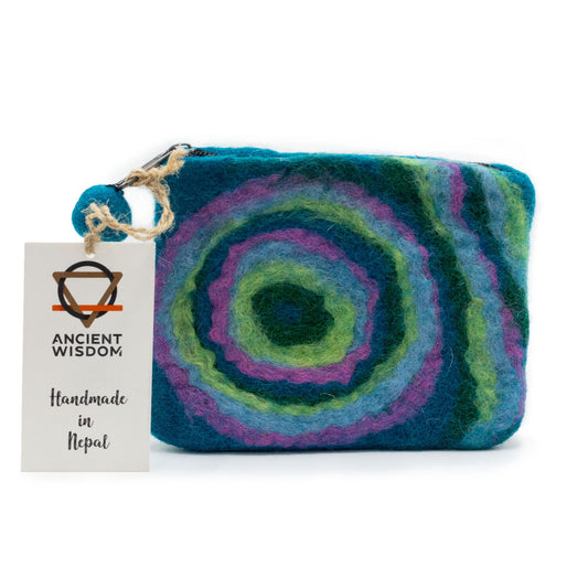 Estuche de Fieltro Natural con Cremallera y Figura Psychdelic