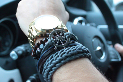 Pulsera de Hombre - Verde y Natural (color aleatorio)