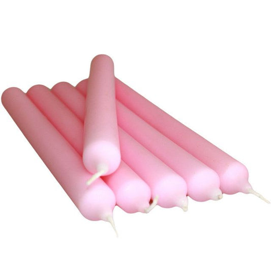 Juego de 6 Velas a Granel en color Rosa