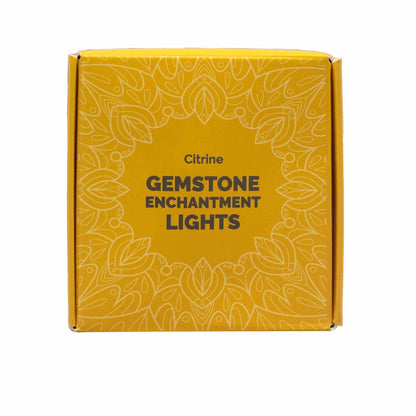 Luces de Encantamiento de Piedras de Citrino Ahumado