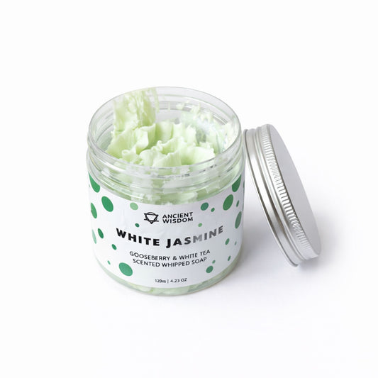 Jabón de Crema Batida  White Jasmine 120g – Aroma Fresco, Floral y Revitalizante