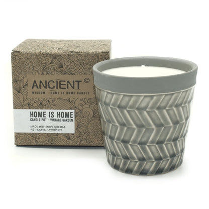 Vela Ancient en Bote hecha con cera de Soja Hogar es Hogar