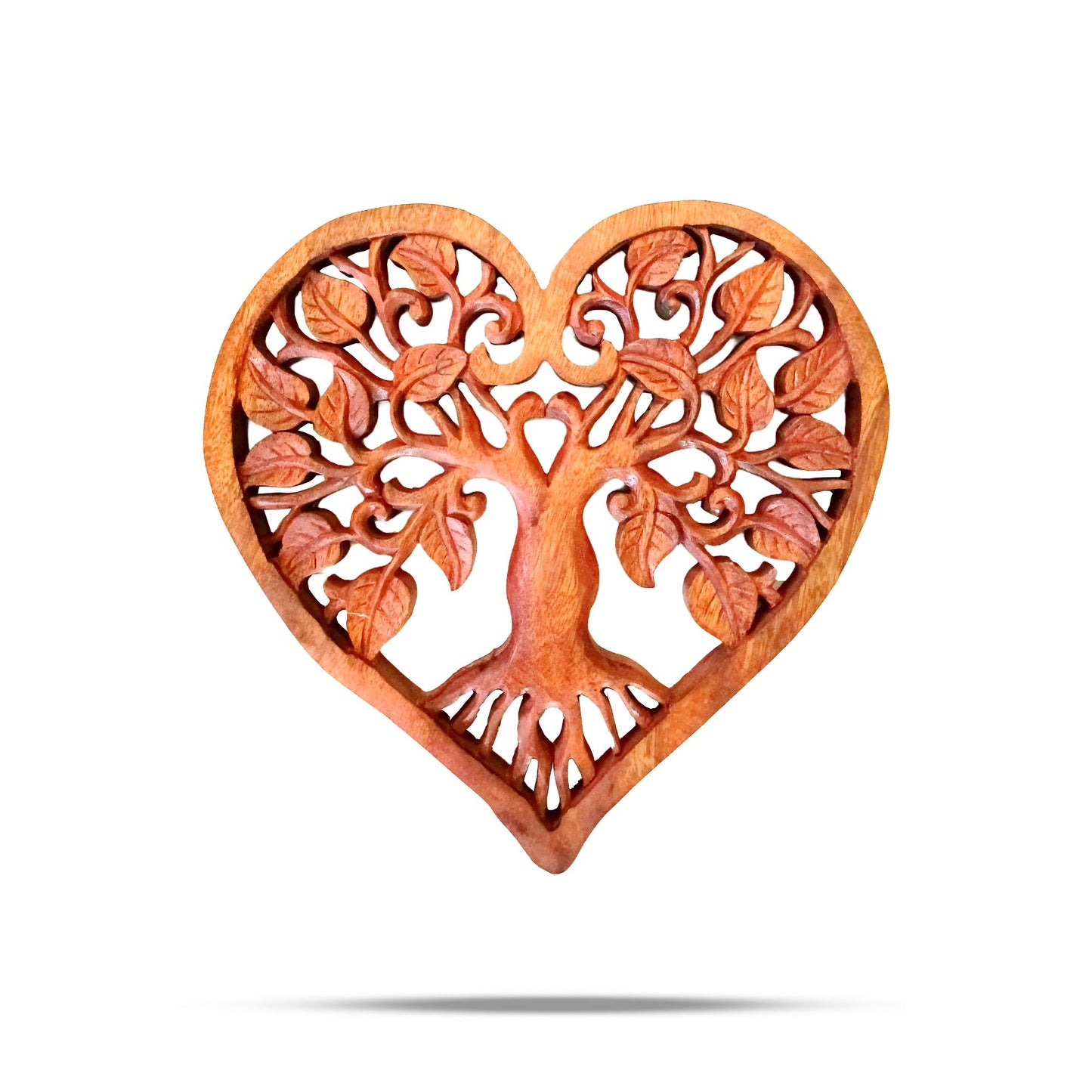 Panel Decorativo de Madera en Forma de Corazón con Árbol de la Vida 30cm