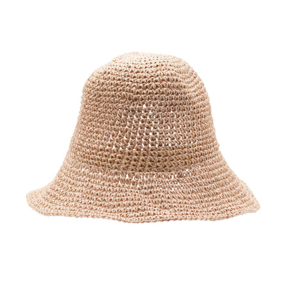 Nomad Sari Sombrero de paja de ala ancha - Rosa Rubor