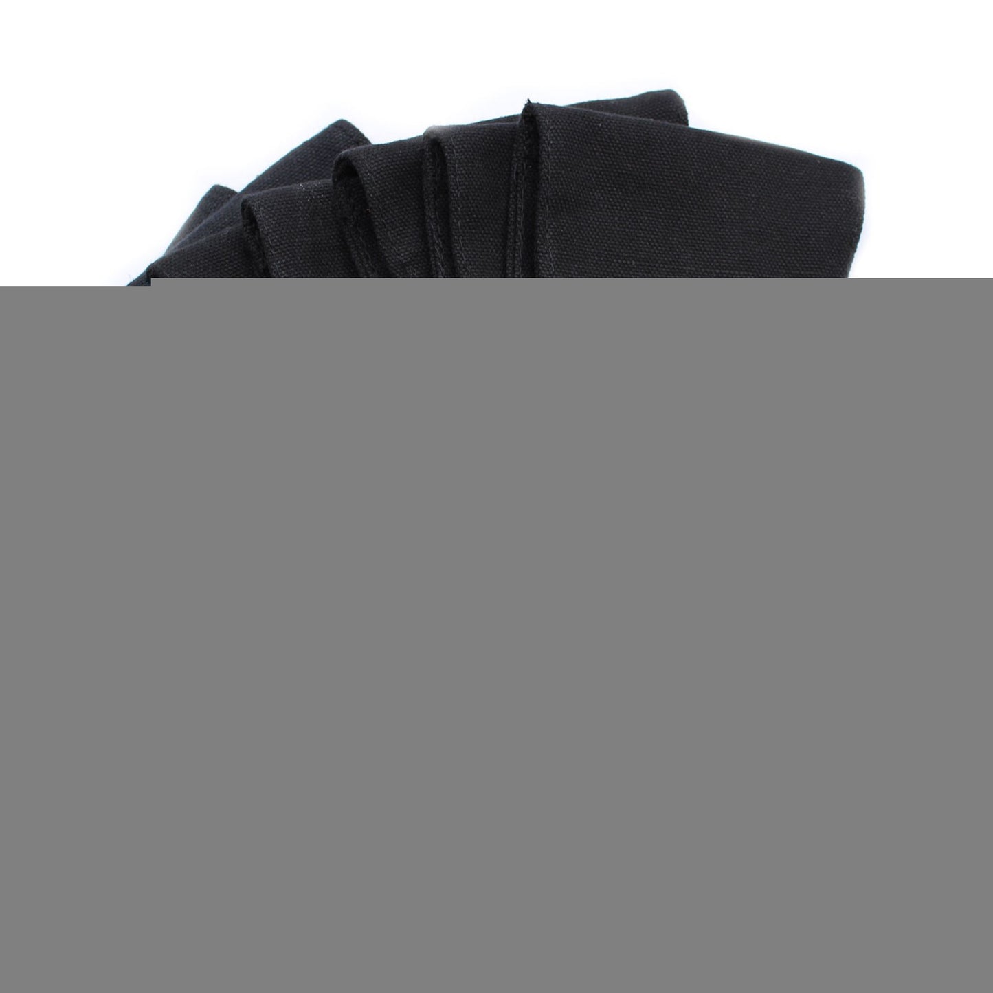 Cotton Pouch for Gemstone Face Rollers 10oz - Black 9x19xm