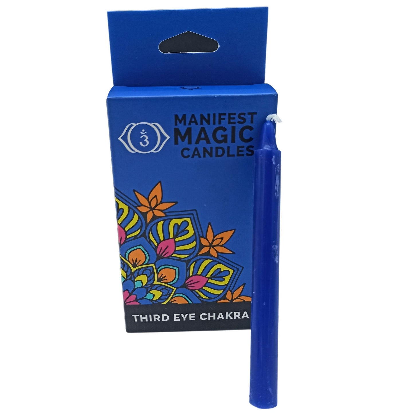 Velas Mágicas Manifest, Chakra del Tercer Ojo (paquete de 12) Azul Oscuro