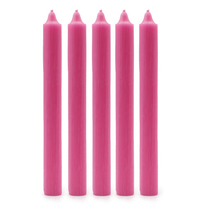 Velas a Granel en Color Fucsia (Paquete de 10 unids)