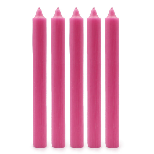 Velas a Granel en Color Fucsia (Paquete de 10 unids)