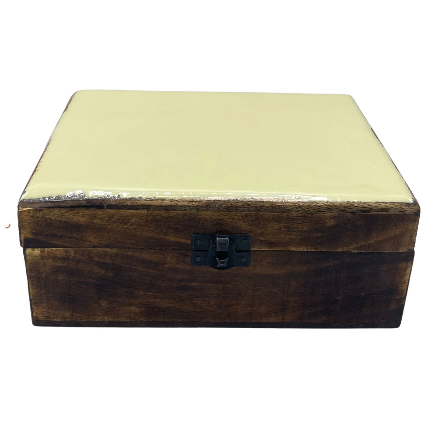 Caja Grande de Cerámica Esmaltada de Hormigón (20x15x7.5cm)