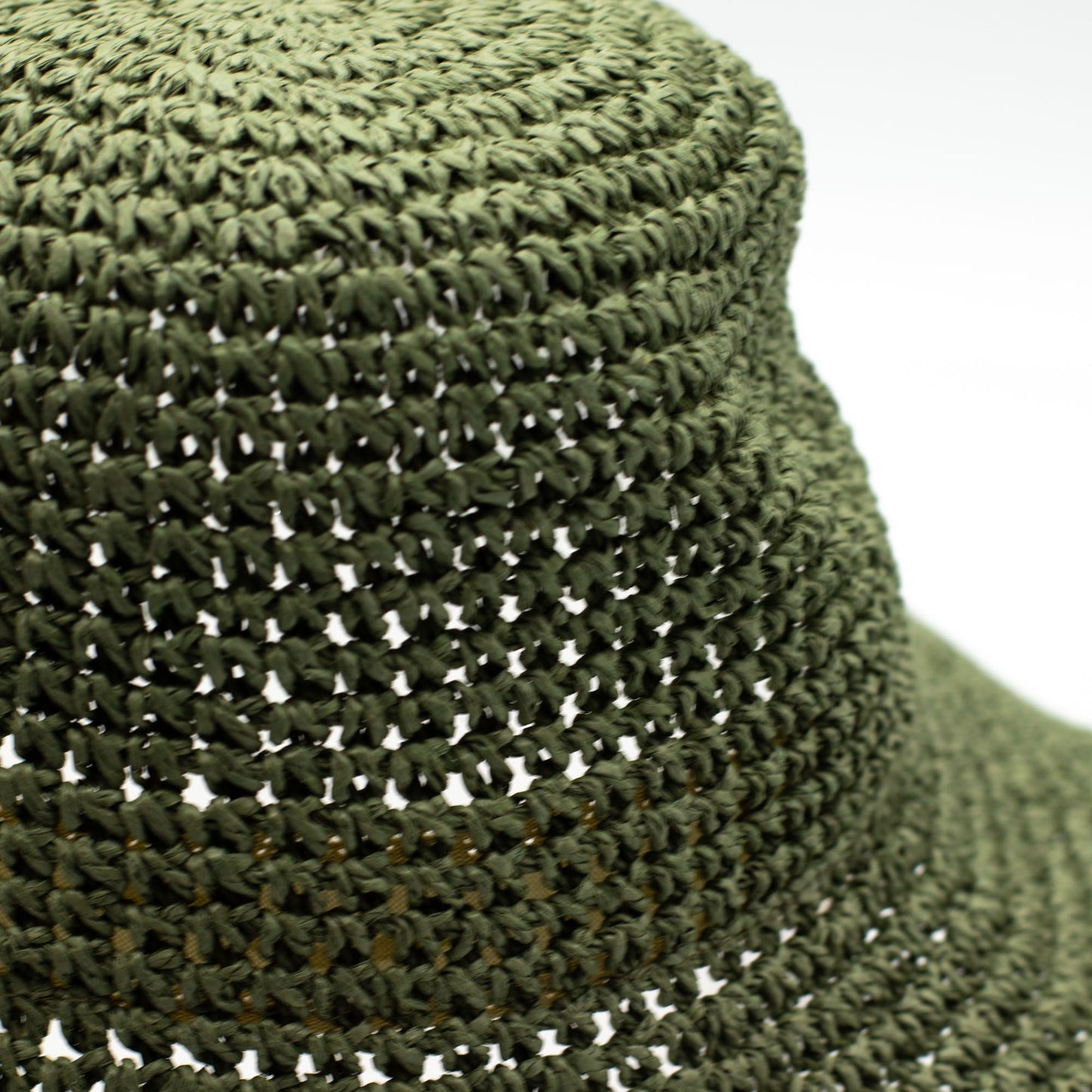 Nomad Sari Sombrero de sol de paja flexible - verde musgo