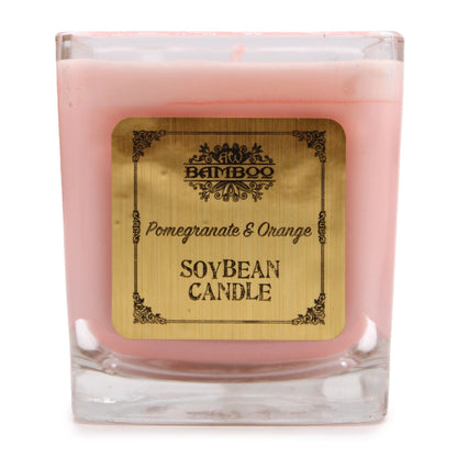 Vela de Cera de Soja - Granada y naranja