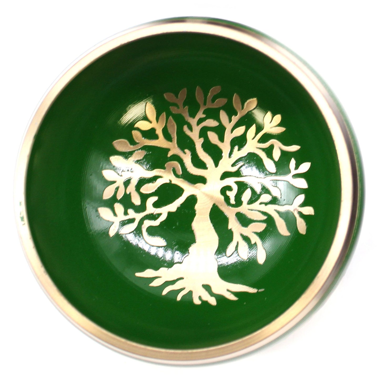 Cuenco Tibetano Verde Árbol de La Vida (10,7cm)