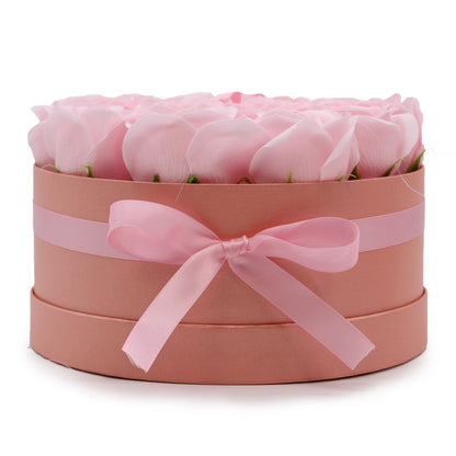 Caja de Regalo - Flor de Jabón  14 Rosas Rosas - ronda