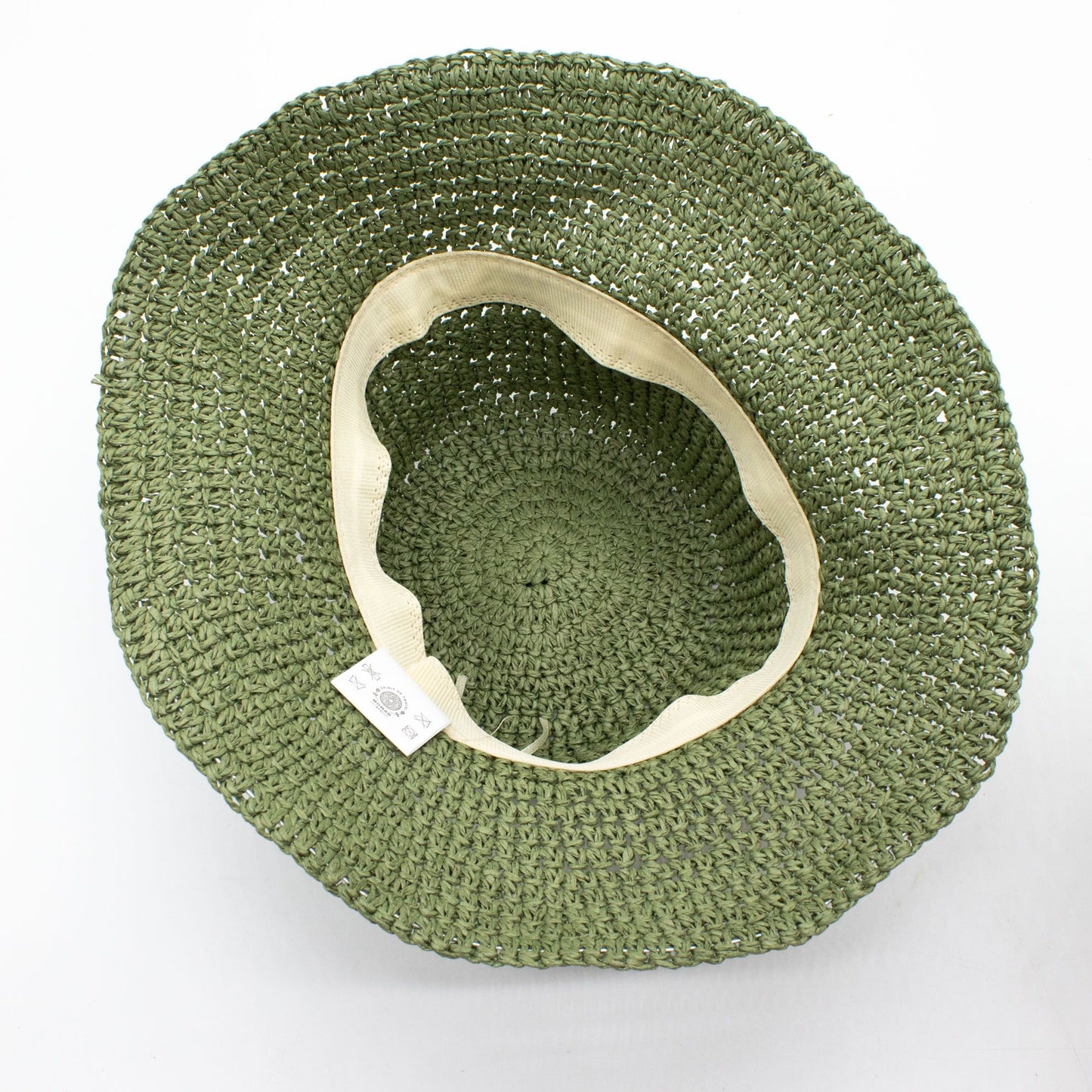 Nomad Sari Sombrero de sol de paja flexible - verde musgo