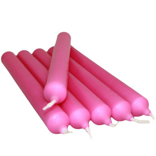 Juego de 6 Velas a Granel en color Fucsia