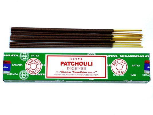 Varillas de Incienso Satya Patchouli (15g)
